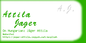 attila jager business card
